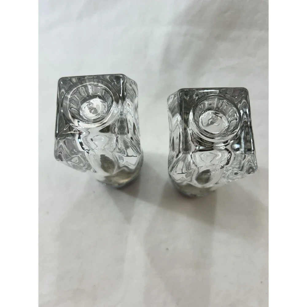 Vintage Libbey 5037 Glass Salt & Pepper Shakers 1.5 Oz Set Kitchen